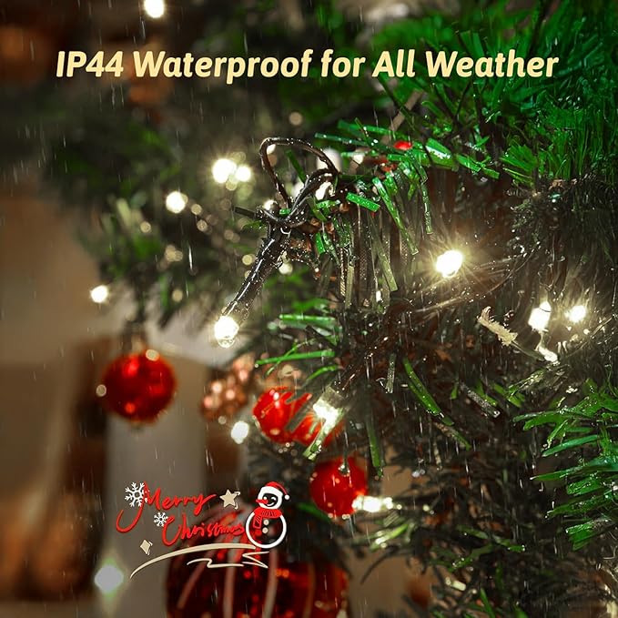 Christmas Lights 1000 LED 328 FT, IP67 Waterproof Christmastree Lights with 8 Modes, Remote Control 3 Timers & Memory Function Xmas Decorations for House and Holiday (Cool White)