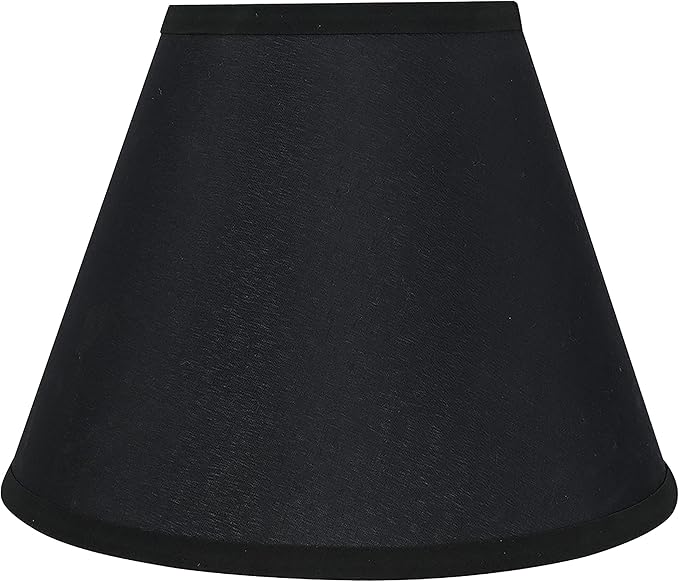 Aspen Creative 58878A Transitional Empire Shape Uno Construction Lamp Shade in Black, 6" Top x 12" Bottom x 9" Slant Height