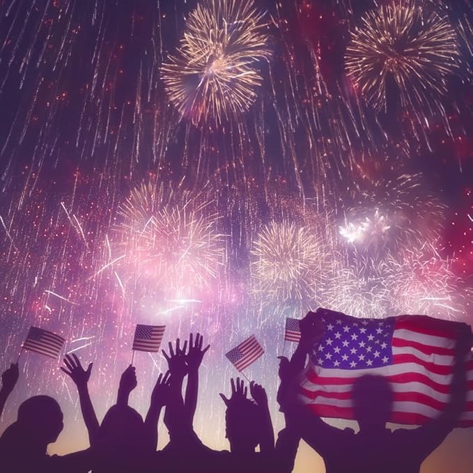 4th of July Decoration Patriotic LED C3 Glass Mini Lights 50 Count Red White Blue Plug in String Lights 120V ETL Cerfified Plug in for Indoor Outdoor Christmas Party Patio Independence Day Decoration