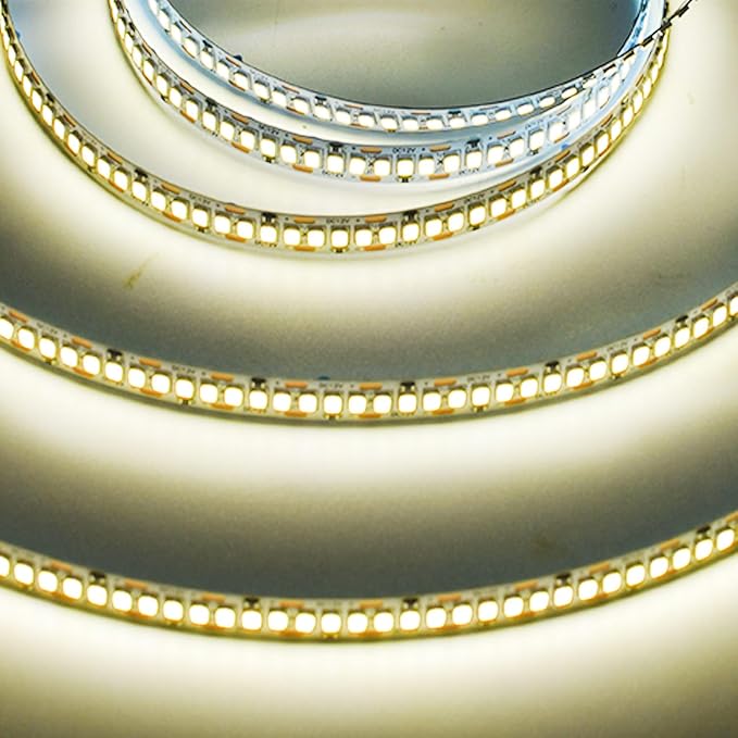 AC110-130V LED Strip Lights，Dimmable 10000LM 16.4ft/5m SMD 2835 600 LEDs Waterproof IP44 LED Lights Strip Ribbon, More Brightness Than Low Voltage LED Strip Lights (Natural White 4000K)