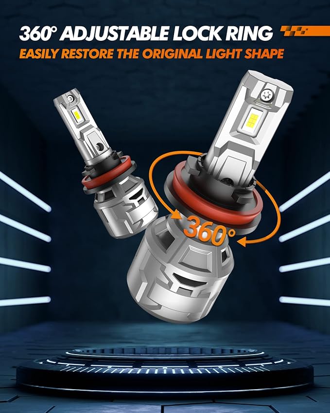 SEALIGHT H11/H8/H9 9005/HB3 Light Bulbs Combo, 6500K Diamond White Super Bright X5 Light Bulbs Plug and Play, Fog Bulbs - Pack of 4