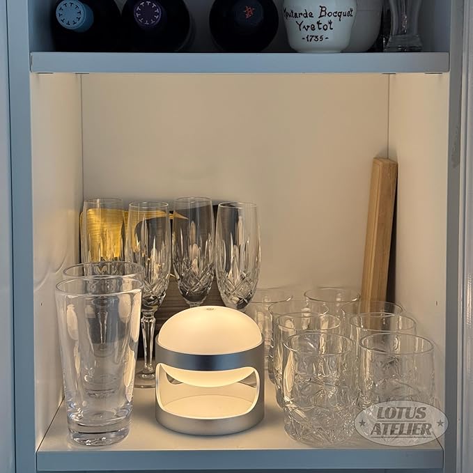 Lotus Atelier NeoGlow Mini Modern Lamp USB Rechargeable Multi Colors & Stackable | Aesthetic Room Decor & Table Lamp