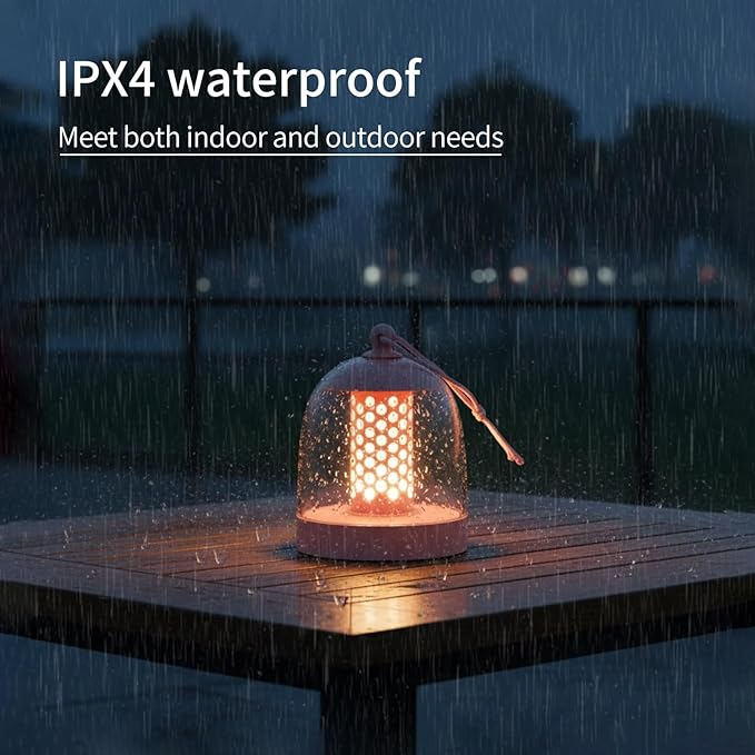 Camping Lantern, IPX4 Waterproof Touch Control LED Night Light, USB Rechargeable & Long Lasting Battery, Portable Hanging Tent Lamp for Outdoor Camping Hiking Backpacking, Pink