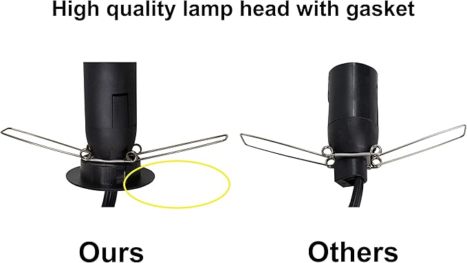 Venforze 2 Packs Himalayan Salt Lamp Cord Replacement with Dimmer Switch and 6 Packs E12 Halogen Salt Lamp Bulbs (5 Feet Cord & Fixed Butterfly Clip)