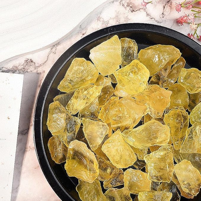 Zenkeeper 1Lb Authentic Raw Citrine Crystal Stone Rough Gemstones Fountain Rocks for Tumbling, Cabbing, Polishing, Wire Wrapping, Wicca & Reiki Crystal Healing