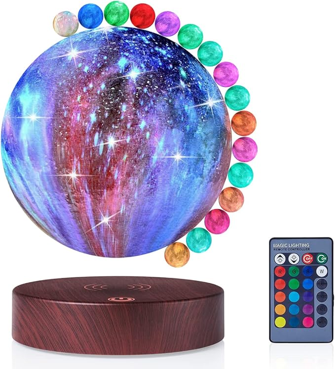 VGAzer 16 Colors Levitating Moon Lamp (Round Base)
