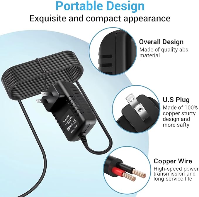 24V AC Adapter Charger for Govee H6078 RGBIC Floor Lamp LED Wi-Fi App Control Smart lamp Power Supply Cord Mains PSU
