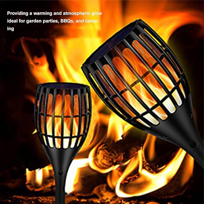 Buachois Solar Torch Lights,Solar Lights Outdoor with Flickering Flame Warm Waterproof Solar Powered Outdoor Lights Flame Torches for Outside Decor Patio Pathway Garden Yard