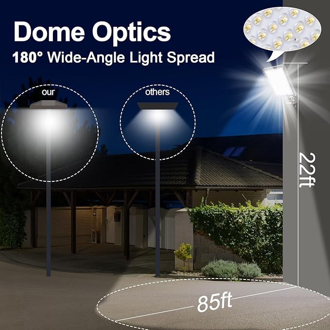 ledmo LED Parking Lot Light 37000lm Outdoor Dusk to Dawn Commercial Street Light with Adjustable Arm Wall Mount 240W IP65 LED Barn Security Area Lights for Yard Sport Warehouse Shop 5000K
