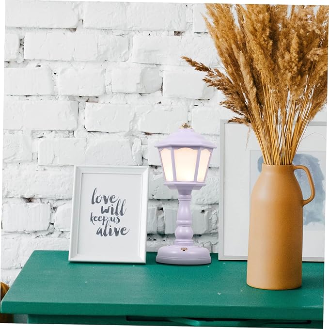 1set Vintage Lamp for Bedroom Mini Table Light Rechargeable Nightstand Retro Style USB Power