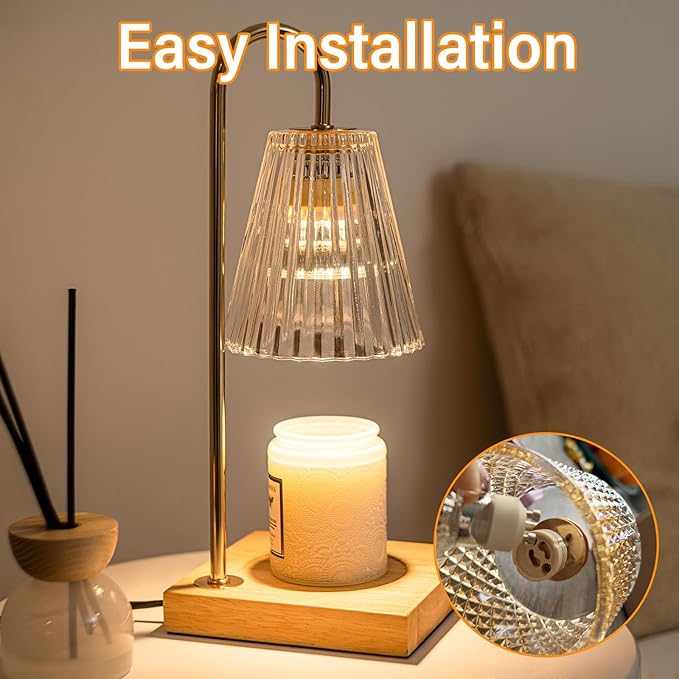 4Pcs Candle Warmer Light Bulbs Accessories, 35 Watt Wax Warmer Bulbs with Adjustable Temperature for Full Size Candle Warmer Lamp, Long Lasting Lifespan