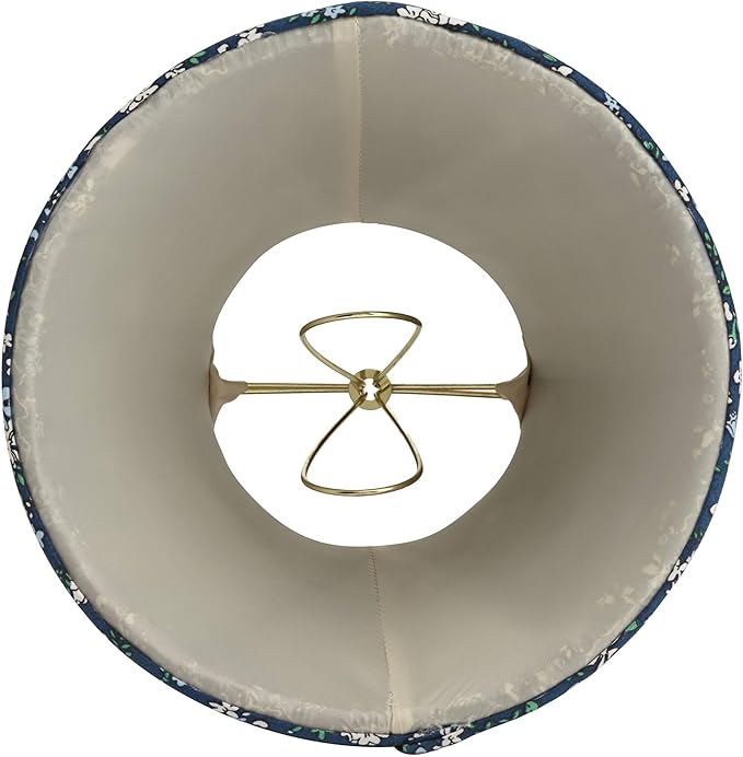 Springcrest Nelle Blue and Green Floral Cottage Core Pleated Shade 3.5x6x5 (Clip-On) - Springcrest