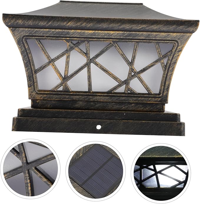 ARTIBETTER Solar Powered Outdoor Post Light Fixture Floor Lamp for Lawn Garden and Patio Decor Gentle Illumination with Protection