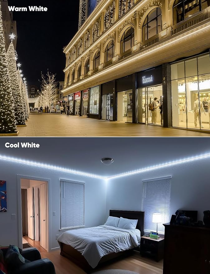 GZBtech RGB+IC+CCT LED Strip Lights 66FT/20M, Outdoor Color Chasing Festival Light with Warm&Cold White, Dimmable IP65 Waterproof LED Christmas/Halloween Lighting for Party, Patio, Garden, ETL Listed