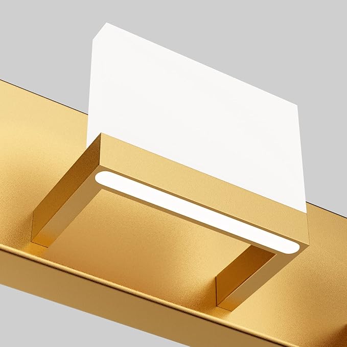 Tipace Gold Vanity Lights for Bathroom Modern LED 4 Lights Bathroom Vanity Lights Up and Down Wall Light Fixtures 6000K