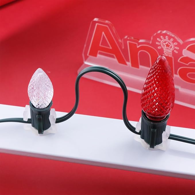 Strong Magnetic Christmas Light Clips,for Outdoor Living, Box of 100Pcs