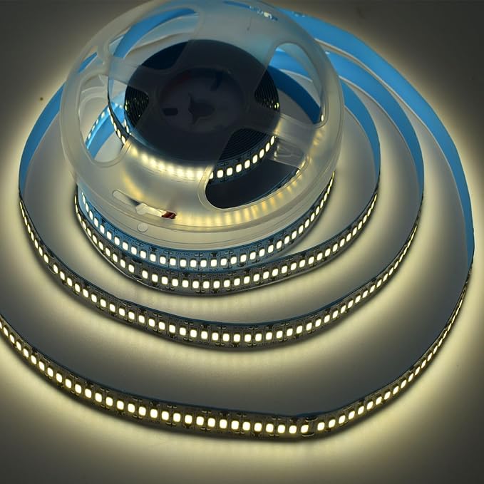 SUYOOULIN LED Strip Lights, SMD 2835 LED Strip, DC12V 1200LEDs 16.4Ft 26000LM High Density LED Light Strips Non-Waterproof IP21, 3 Times Brightness Than SMD3528 LED Strip, Natural White 4500K