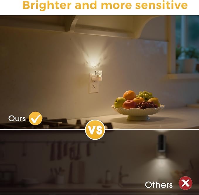 L LOHAS LED Night Lights Plug into Wall, 3000K/4000k/5000K Adjustable Color Temperature Bubble Night Light, Dusk to Dawn Sensor for Hallway, Bathroom, Rooms