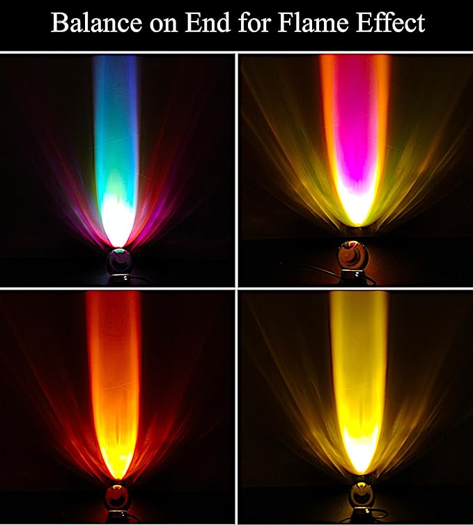 Sunrise Aura Light Mood Lamp - Adjustable Angel Eyes LED Projector Ambient Night Lights - RGB Colorful Backlighting Display Easy Color Change (Filter)
