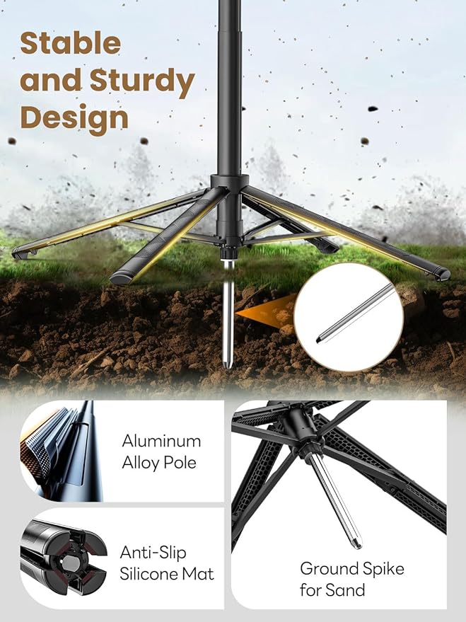 USKEYVISION Auto Face Tracking Tripod for iPhone 360°Rotation,Selfie Stick for Android w/Remote&Ground Spike,68” Phone Tripod Stand That Follows Your Movement for Video Recording,Vlogging(R01)