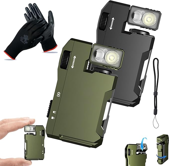 G5 Flashlight, G5 Rechargeable EDC Flashlight - 400 Lumens, Dual Light Sources RGB Flashlights, 180° Rotation Magnetic Keychain Flashlights for Outdoor, Emergency & Daily Carry (2PC Mix)