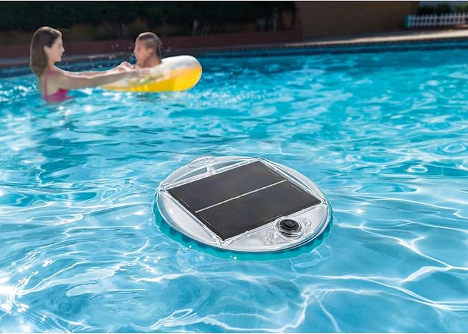 Intex 28690E Solar Powered LED Floating Light with Auto On and Auto Off, Color Changing and Static White Mode Swimming Pool Party Lights