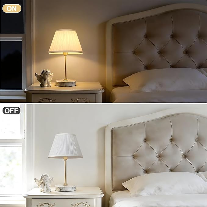 Small Pleated Lamp Shades Set of 2, White Empire Lamp Shades, 5.5" Top x 10" Bottom x 6.6" High, Small Lamp Shades for Table Lamps, Bedside Lamps, Wall Sconces, Spider, Bulb Clip Adapters Included