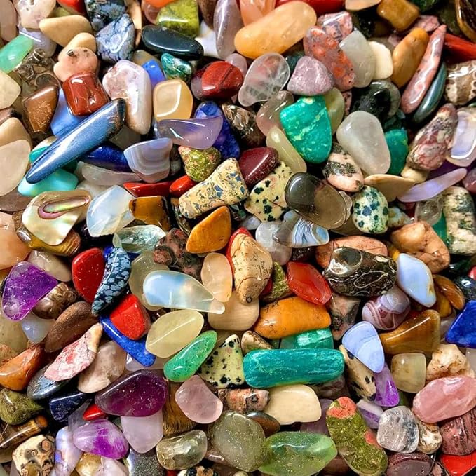 1Lb Tumbled Chips Stone Crushed Crystal Quartz Pieces Irregular Shaped Stones Size 4MM - 10MM