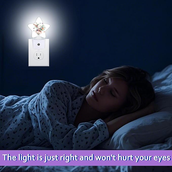 Night Lights Plug Into Wall Decorative,Cute Rabbit Nightlights for Kids Bedroom, Easter Egg Flowers Energy Efficient Dusk-to-Dawn Sensor Sleep Friendly Lamp for Nursery Bathroom