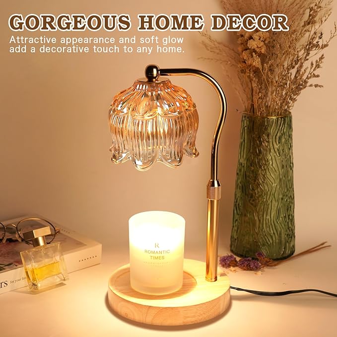 Candle Warmer Lamp for Yankee Jar Candles, Height Adjustable Candle Warming Lamp with Timer, Birthday Gifts for Women Her Wife, Mom Gifts, House Warming Gift New Home Decor