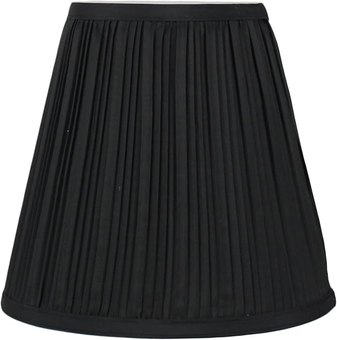 Urbanest 1101554 Black Mushroom Pleated Hardback Lamp Shade 5x9x8.5" (Spider)