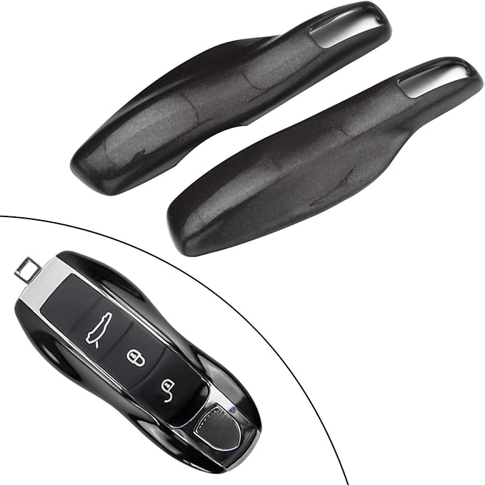 x xotic tech Black Smart Remote Key Fob Protector Cover Shell Case Holder Compatible with Porsche Boxster Cayenne Panamera Cayman Macan Carrera 911 991 918 Spyder(Fits 3 Button)