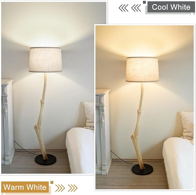 Lampshades Set of 2, Drum Lampshades 11.6" Top x 12.6" Bottom x 9.8" High, Seaside village Medium Lampshades (Spider Fitter), Beige Lampshades Natural Linen Hand Crafted, Easy Assembly Required