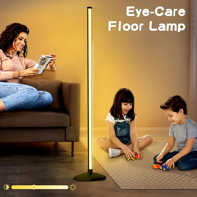 LanAqua Corner Floor Lamp, Smart RGB LED Corner Lamp,16 Million Colors Changing LED Floor Lamp with App Control,Music Sync & Timer Mood Lighting for Living Room,Smart Floor Lamp-2PK