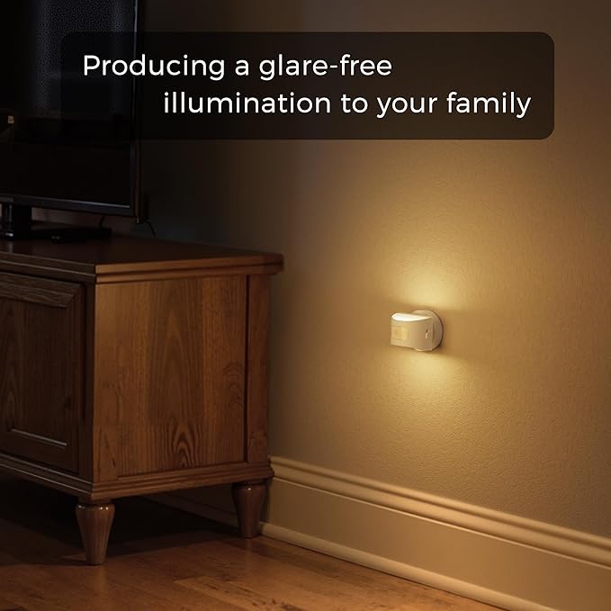 L LOHAS LED Motion Sensor Night Light, Rechargeable Stair Lights Indoor, Portable Warm White Motion Sensor Light Indoor, Battery Operated for Bedrooms, Hallway, Stairway & Bathrooms