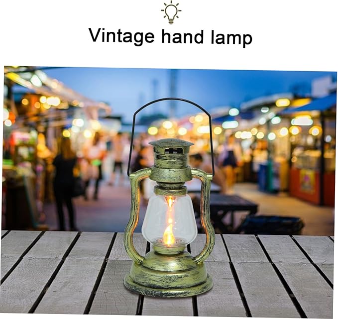 PRETYZOOM Chic Retro Horse Lantern Night Light Handheld Rechargeable Lamp for Bedroom Decor Boho Decor Night Lamp for Bedroom