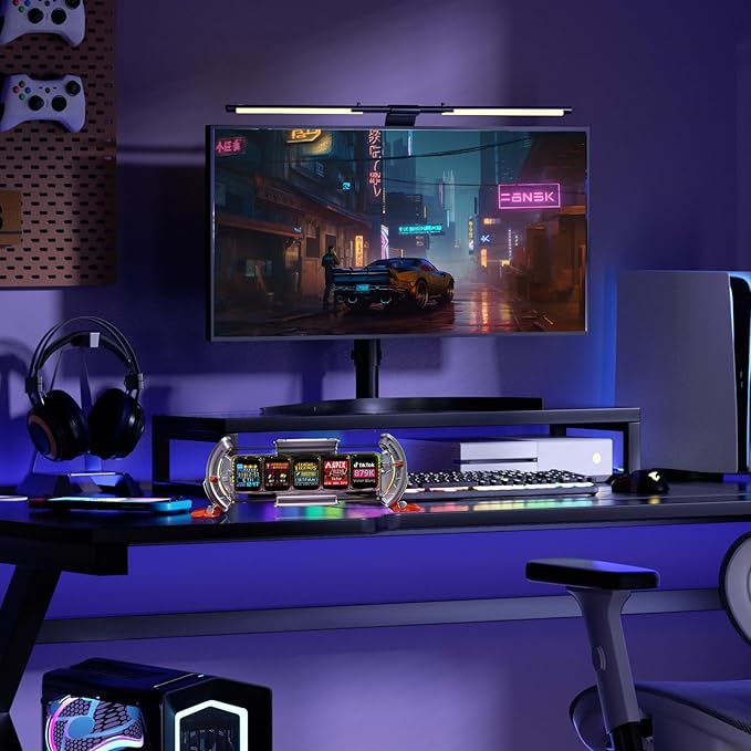 Divoom Times Gate - Cyberpunk Gaming Setup Digital Alarm Clock, Smart APP, WiFi Connect, RGB LED Display, Personalized Financial & Bitcoin Dashboard, Pixel Art for Gaming Room & Office Decor, Silver