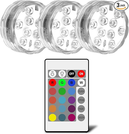 Creatrek Pumpkin Lights for Inside Pumpkin, 16 Color Changing Jack O Lantern Lights, Battery Operated JackoLantern Lights for Pumpkins Outdoor Halloween Party 3 Pack