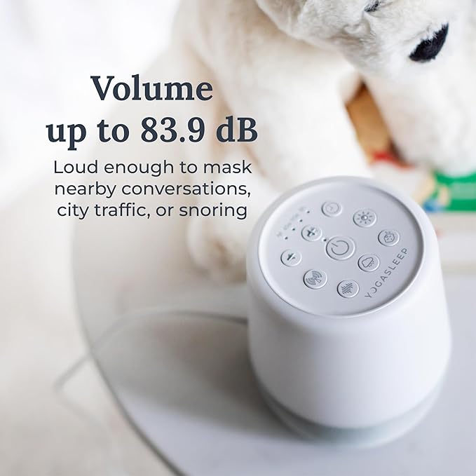 Yogasleep Duet White Noise Sound Machine & Night Light, 30 Natural Sounds,Bluetooth-Wireless Speaker for Travel,Office Privacy,Concentration,Sleep Aid for Adults & Baby, Registry & Nursery Gift,White