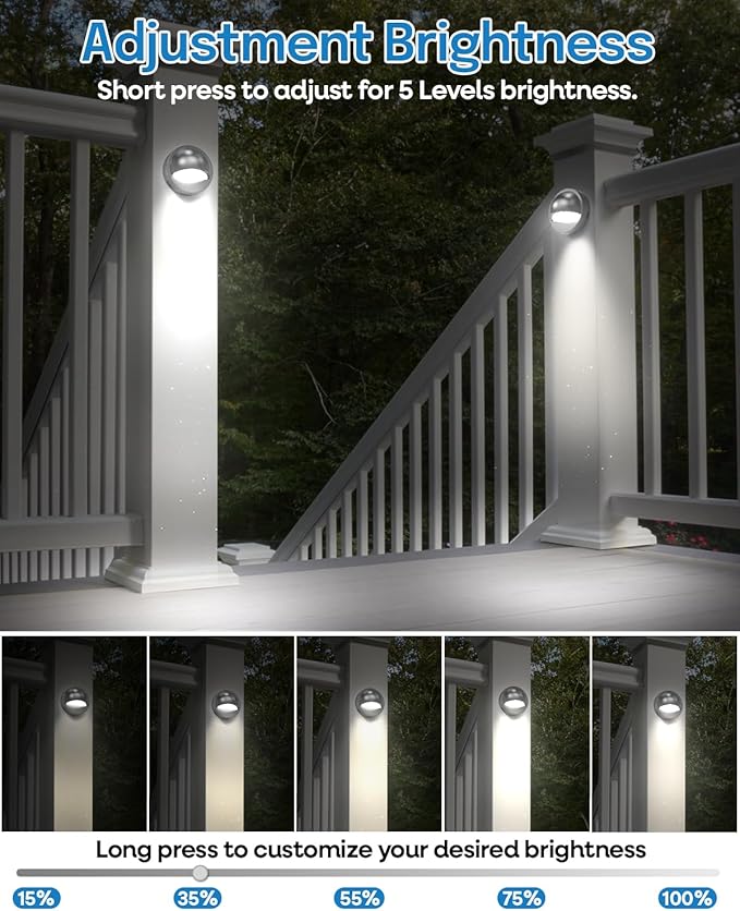 HIBOITEC Low Voltage Deck Lights Kit with Transformer Photocell Sensor and Timer IP67 Waterproof Fence Lights UL Listed Wire for Outdoor Garden Patio Landscape Lighting Walkway Steps 4000K 8Packs