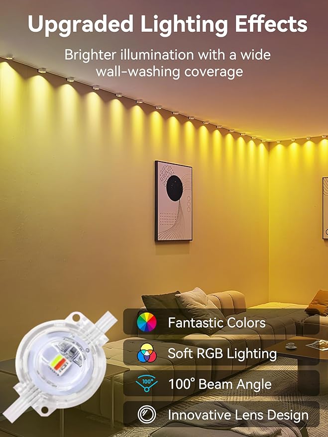 Permanent Outdoor Lights, 500FT RGB IP67 Waterproof Eaves Lighting, Smart LED Outside House Lights with App/Remote Control for Halloween, Christmas Decor, Holiday, Party, Daily, All Year-Round