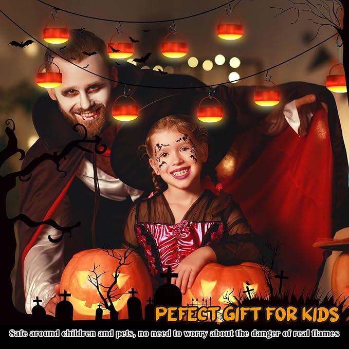 Riakrum 6 Pieces Remote Timer LED Lights with Remote LED Pumpkin Lights Battery Operated Lantern Bright Flameless Candle(Orange, White)