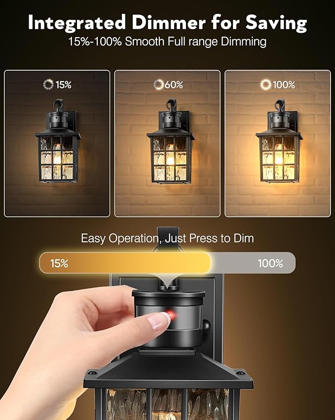 VIANIS 2 Pack Black Motion Sensor Porch Lights Outdoor, Modern Exterior Lighting Fixtures Wall Mount for House, 100% Aluminum Anti-Rust Waterproof Outdoor Wall Sconce for Garage, Front Door, Patio