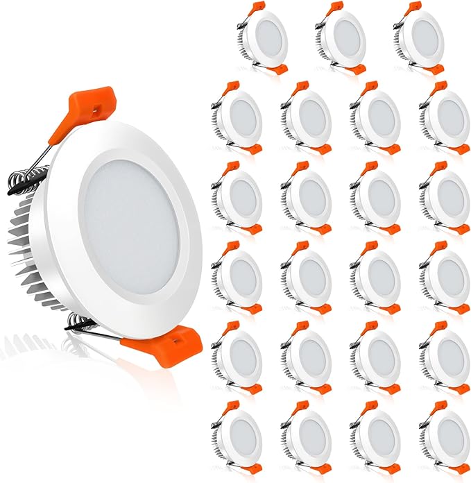 YGS-Tech 2 Inch LED Recessed Lighting, Dimmable Downlight 3W(35W Halogen Equivalent), CRI80, 3000K Warm White Ceiling Light with LED Driver(24 Pack)