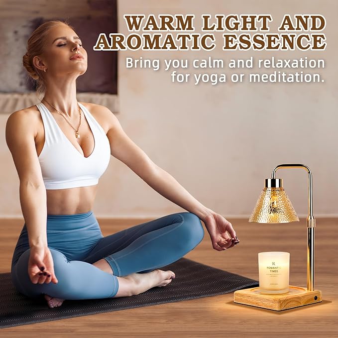 Modern Candle Warmer Lamp, Dimmable Candle Lamp Warmer with Timer, Birthday Gifts for Women Who Have Everything, Valentines Gifts for Her, Adjustable Men's Candle Lamp, Cozy Living Room Bedroom Decor