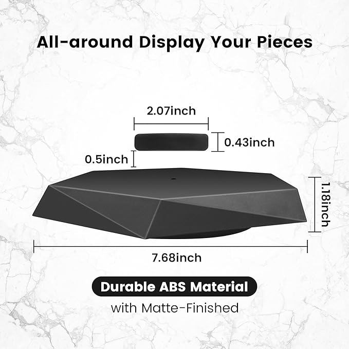 Levitating Display Stand,Magnetic Floating Display with Stand for Toys,Figures,Miniatures,360 Degree Miniature Automatic Rotating Stand,Levitating Decor for Home & Office,Birthday Gift,Christmas Gift,Futuristic Gadgets,Black