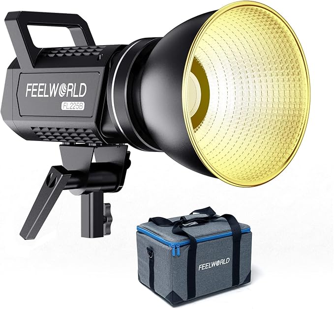 FEELWORLD FL225B 2700K~6500K Bi-Color Video Studio Light 225W Continuous Lighting CRI96+ TLCI97+ 64500lux@1m for Film, Live Streaming, Videography, Photography, Wedding, Interview