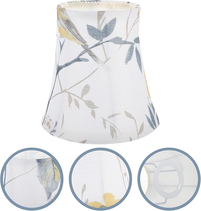 Umbrella Fabric Lampshade, 12" Wide (6" x 6" x 4-2") European Style Lampshade for Desk Lamp Floor Lamp