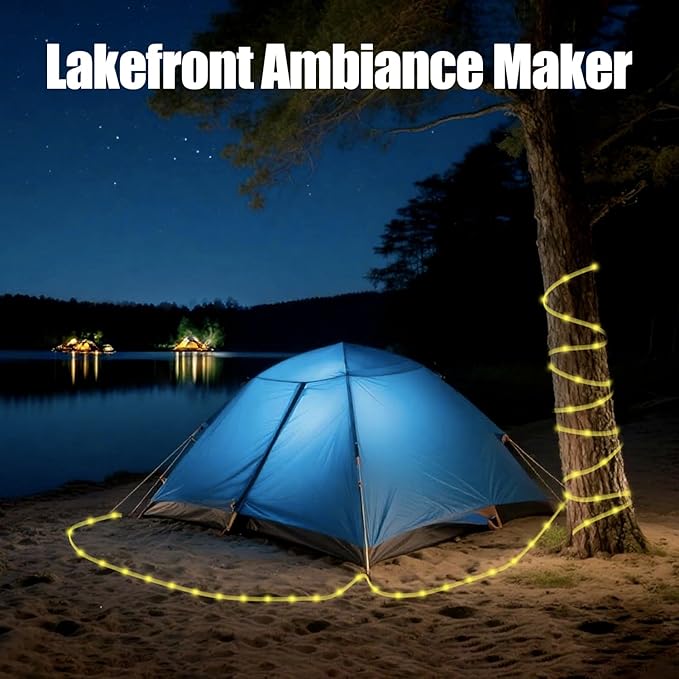 Fairy Light Solar Outdoor 33Ft 100 LED Rope Lights for Outside 8 Modes Warm White Solar Fairy Lights for Patio Fence Party Garden Yard Home Holiday Tree Outdoor Decoration