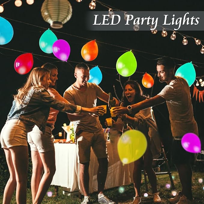 100pcs Balloon Lights Mini Led Lights Round Long Standby Time Paper Lantern Balloons Lighting for Birthday Party Christmas Halloween Decoration (Pink, 100 PCS)